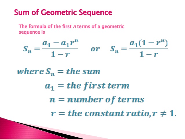 how to find the sum of a geometric series